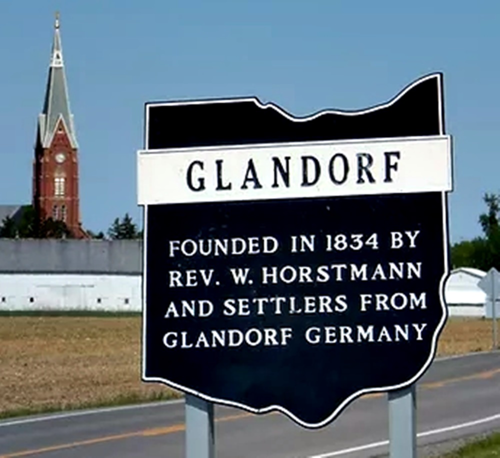 Glandorf road sign